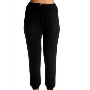 NEW FRENCH KYSS women's supersoft drawstring jogger in black